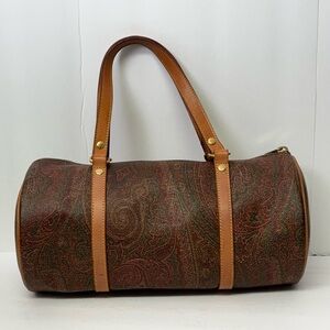 Etro Vintage Papillon Paisley Barrel tote 12" x 6" x 6" excellent used cond